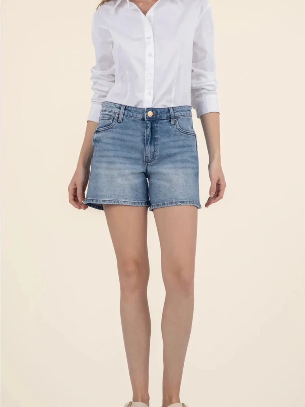 Kut High Rise Long Short in Peaceful NWT Size 0